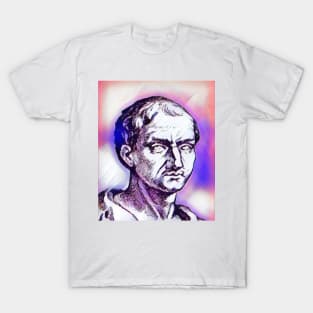 Anicius Manlius Severinus Boethius Pink Portrait | Boethius Artwork 7 T-Shirt